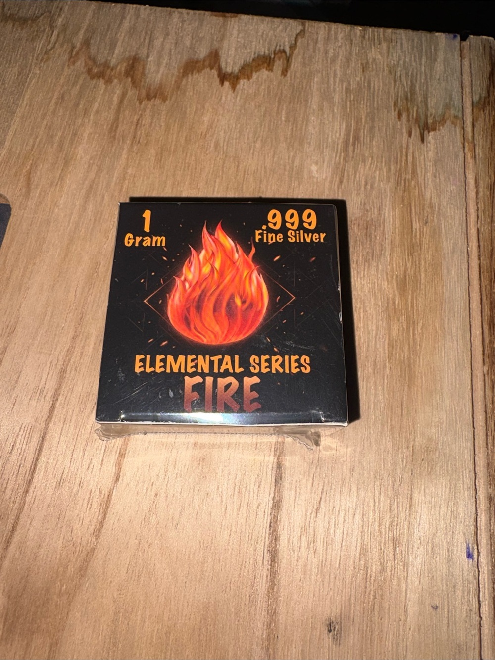 Elemental Series Fire 1 Gram .999 Fine Silver - Black and Orange